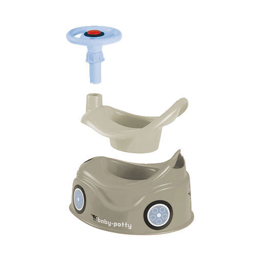 Afbeelding laden in galerijviewer, Big baby potty plaspot met stuur grijs