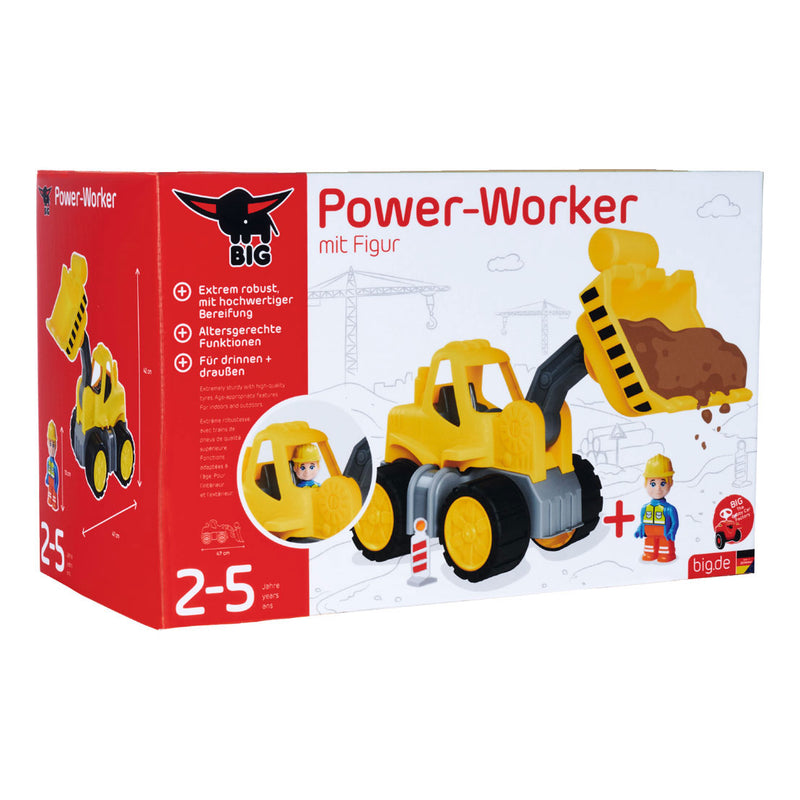 Load image into Gallery viewer, Big power worker wiellader + figuur - zandbak - speelgoedvoertuig