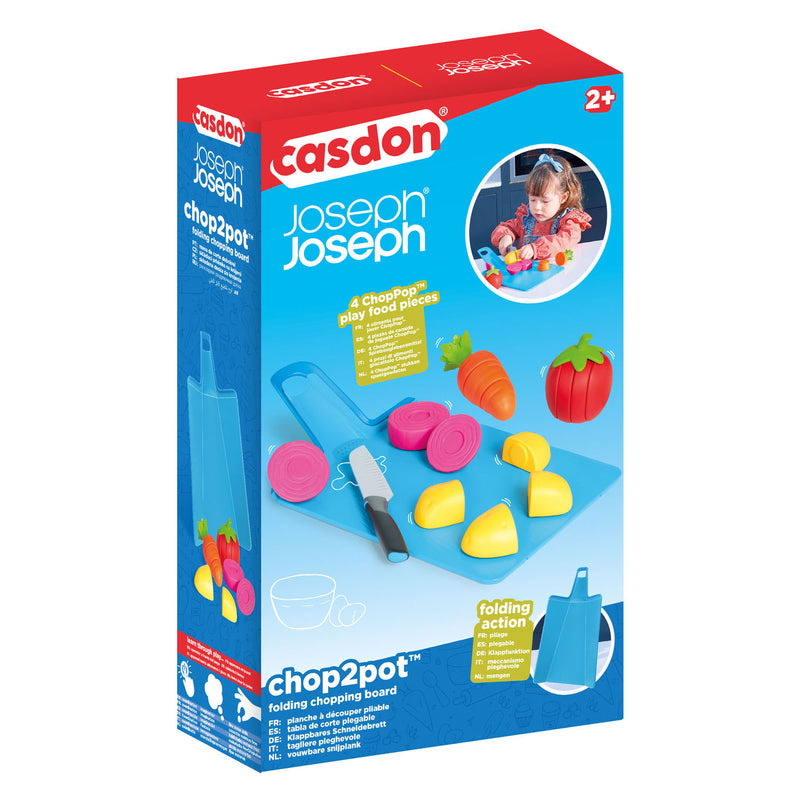Load image into Gallery viewer, Casdon speelgoed eten set chop2pot met opvouwbare snijplank en mes, 16-delig.