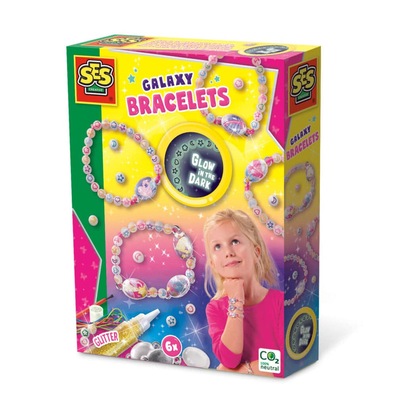 Load image into Gallery viewer, Ses glow in the dark galaxy armbanden