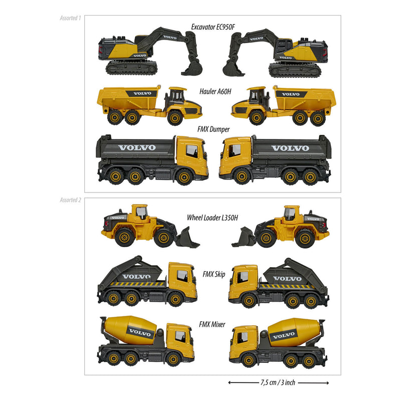 Load image into Gallery viewer, Majorette volvo werkvoertuigen, 3st.