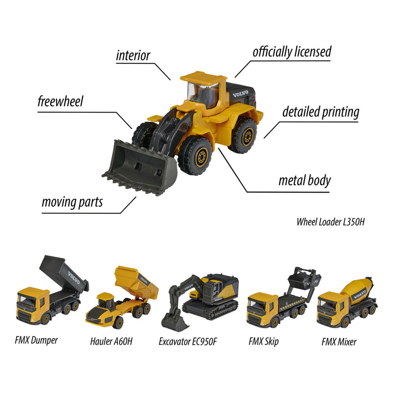 Load image into Gallery viewer, Majorette volvo werkvoertuigen, 3st.