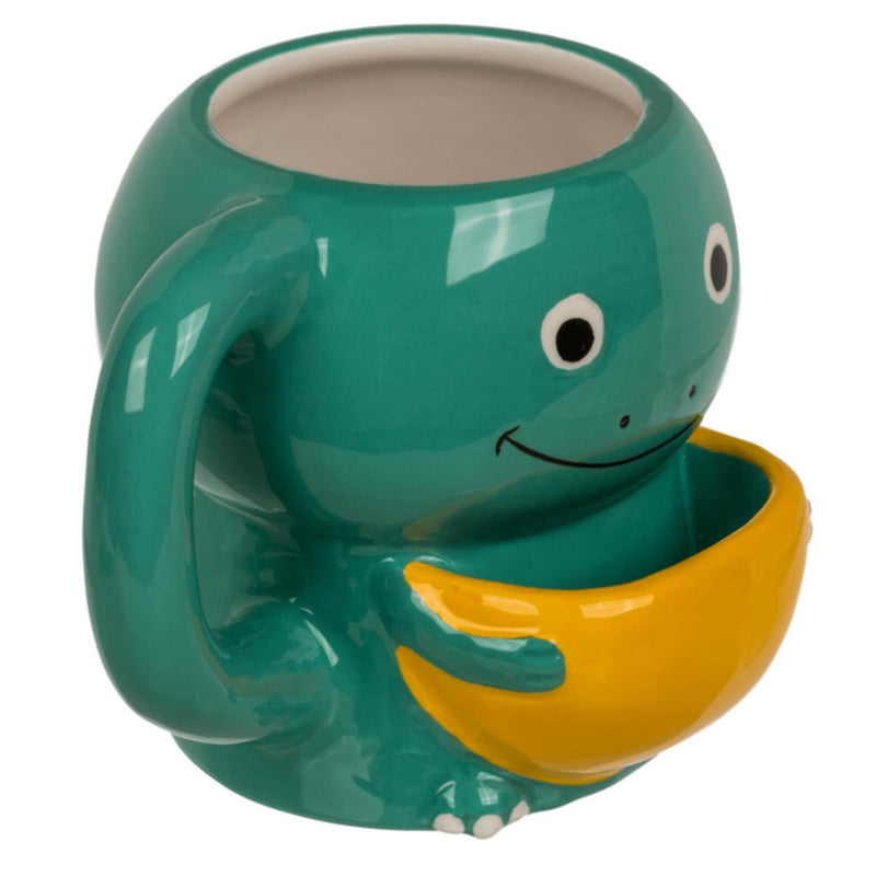 Load image into Gallery viewer, Ootb mok dino met koekvakje 15x9x12cm 450ml