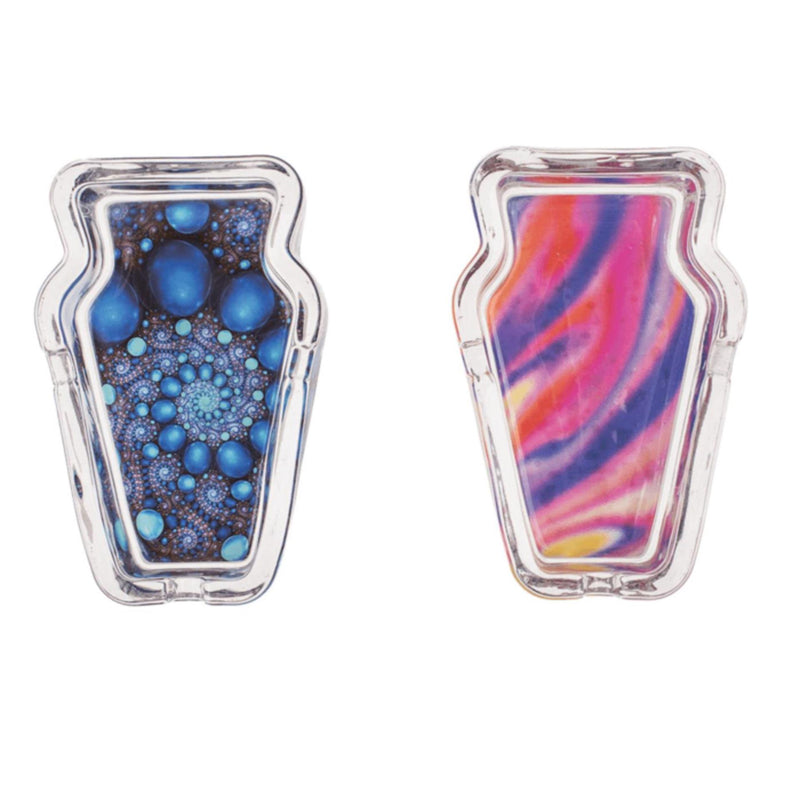 Load image into Gallery viewer, Ootb glazen asbak glow in the dark 12x8cm