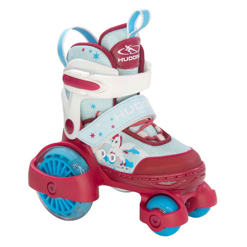 Load image into Gallery viewer, Hudora rolschaatsen my first quad led eenhoorn, maat 30-33
