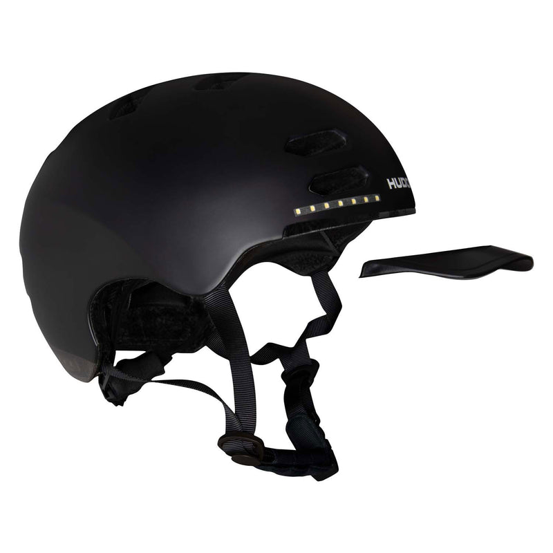 Load image into Gallery viewer, Hudora skaterhelm met kled en led zwart, maat s (53-55cm)