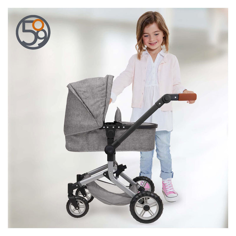 Afbeelding laden in galerijviewer, 509 crew 2-in-1 poppenwagen met tas - grijs
