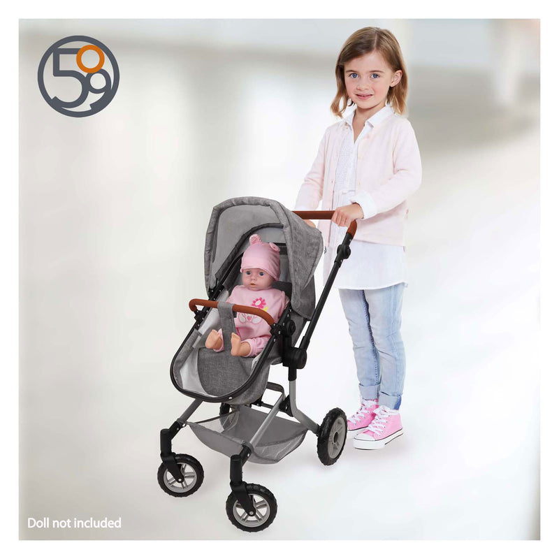 Afbeelding laden in galerijviewer, 509 crew 2-in-1 poppenwagen met tas - grijs