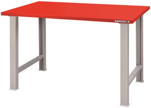Afbeelding laden in galerijviewer, Bahco werkbank | heavy-duty | met stalen werkblad | 4 poten | zwart | 1500 mm x 750 mm x 1030 mm - 1495wb15tsbk