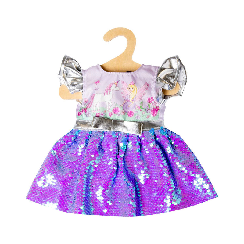 Load image into Gallery viewer, Heless poppenjurk fee en eenhoorn met sequins en kroon, 35-45 cm