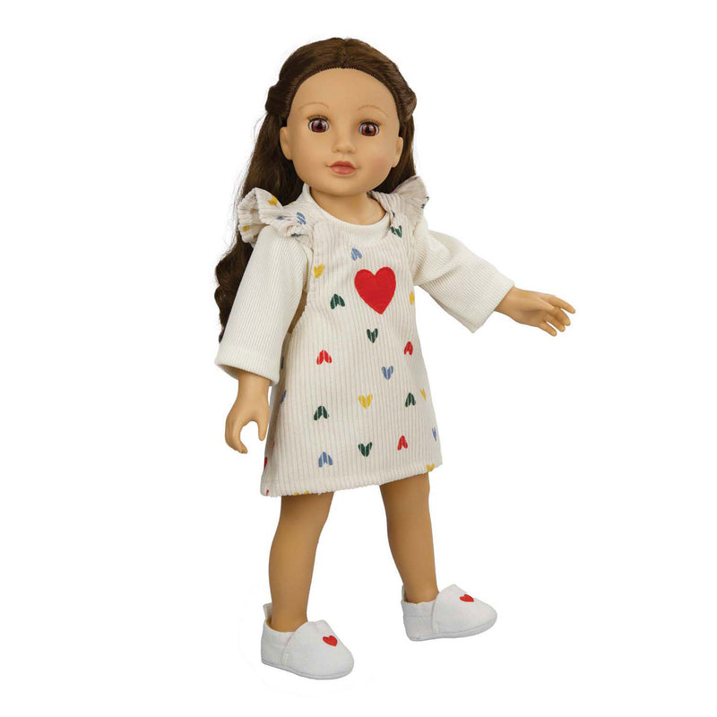 Load image into Gallery viewer, Heless poppenpantoffel met hart, 38-45 cm