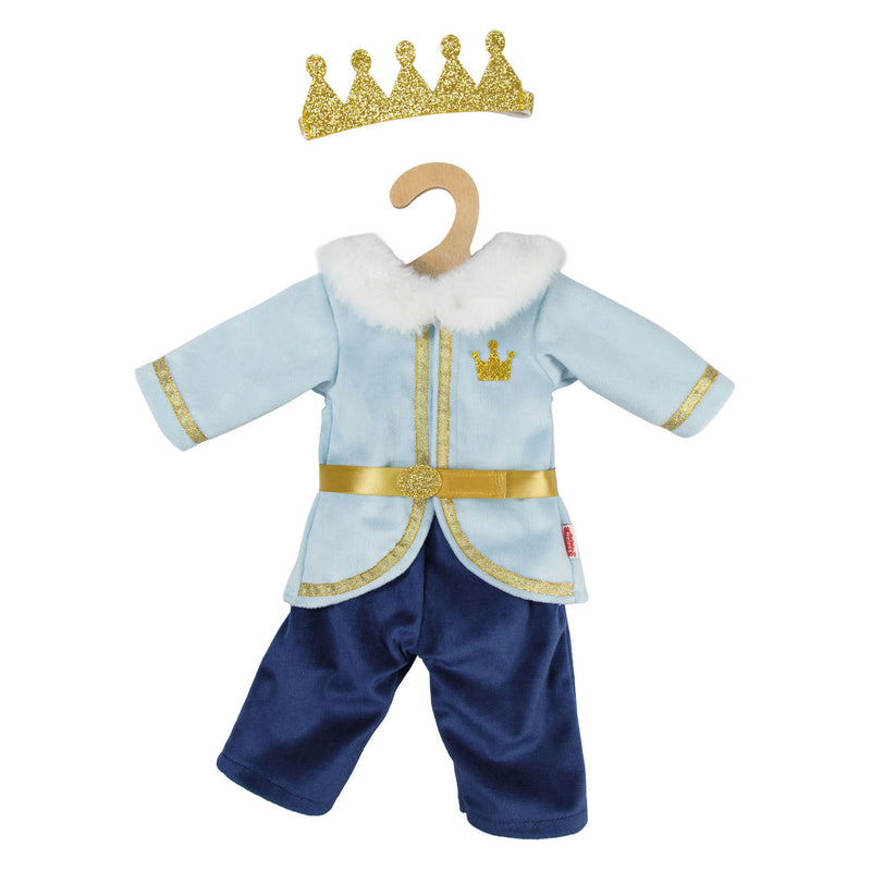 Load image into Gallery viewer, Heless poppenoutfit winterprins luka met kroon en kraag - maat 35-45 cm