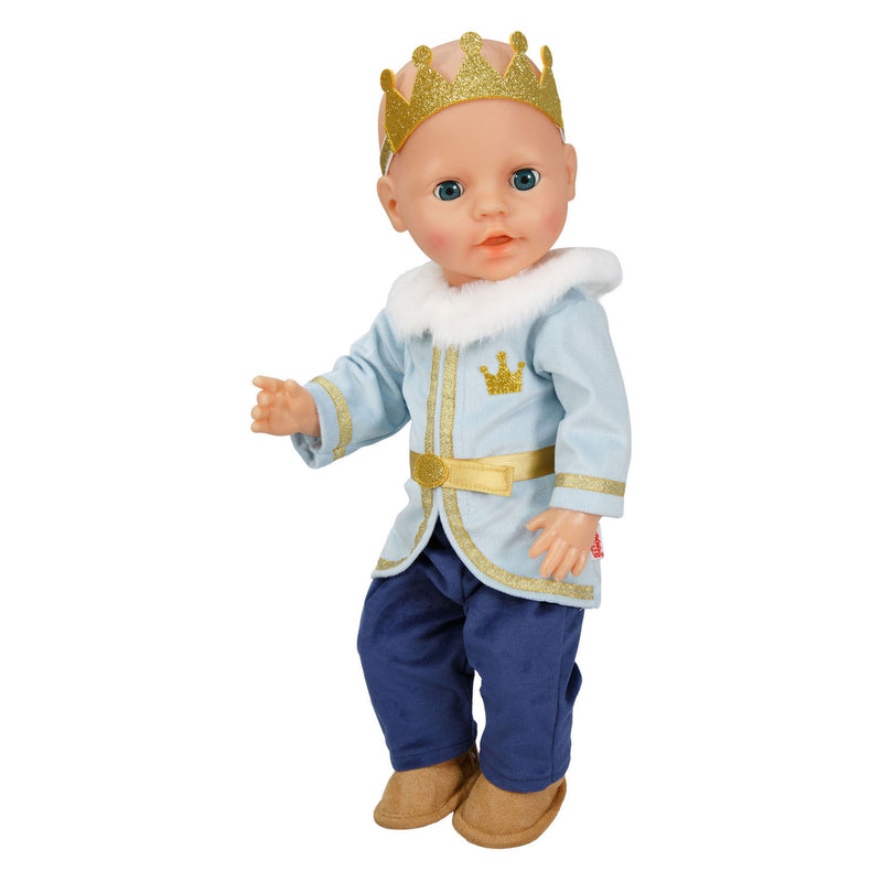 Load image into Gallery viewer, Heless poppenoutfit winterprins luka met kroon en kraag - maat 35-45 cm