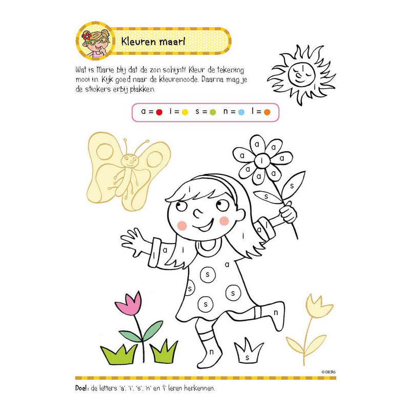 Load image into Gallery viewer, Deltas oefenboek met stickers - eerste leesspelletjes (5-6 jaar)