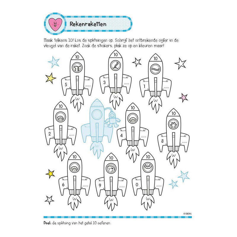 Load image into Gallery viewer, Deltas oefenboek met stickers - leuke rekenoefeningen (6-7 jaar)