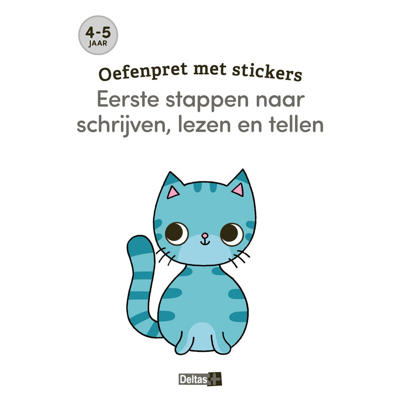 Load image into Gallery viewer, Deltas oefenpret met stickers groep 1- schrijven, lezen, tellen (4-5 jaar)
