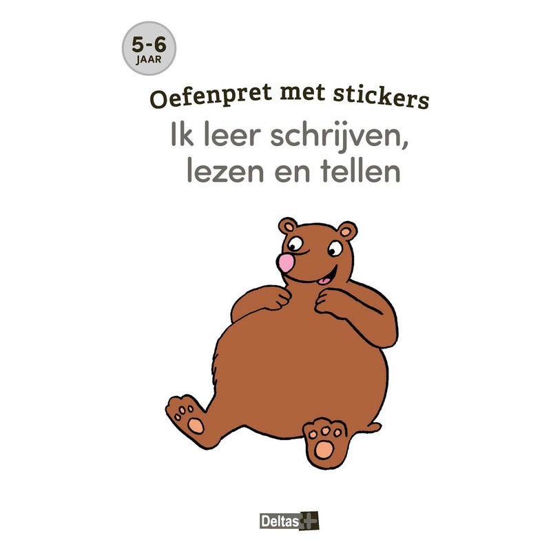 Load image into Gallery viewer, Deltas oefenpret met stickers - schrijven, lezen, tellen (5-6 jaar)