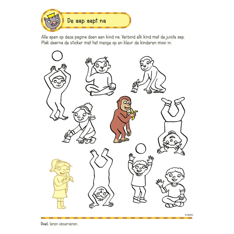 Load image into Gallery viewer, Deltas oefenpret met stickers - schrijven, lezen, tellen (5-6 jaar)