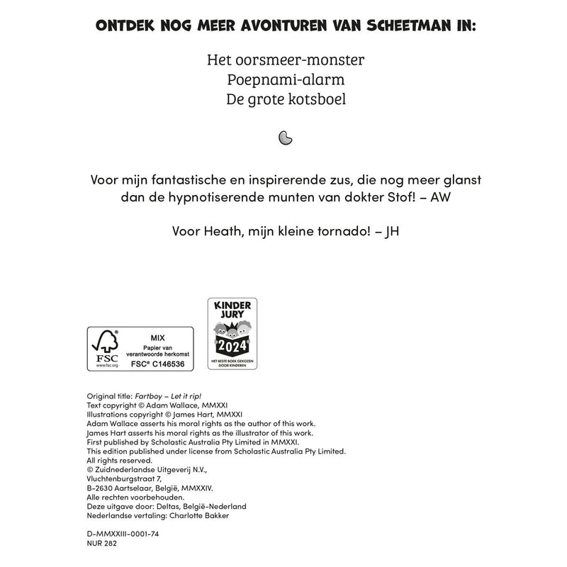 Load image into Gallery viewer, Deltas scheetman lost het op! super-scheetnado kinderboek