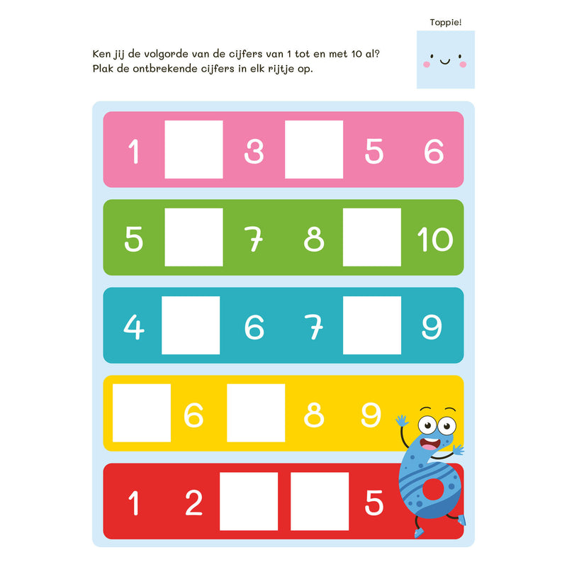 Load image into Gallery viewer, Deltas tellen van 1 tot 10 met stickers (5-6 j)