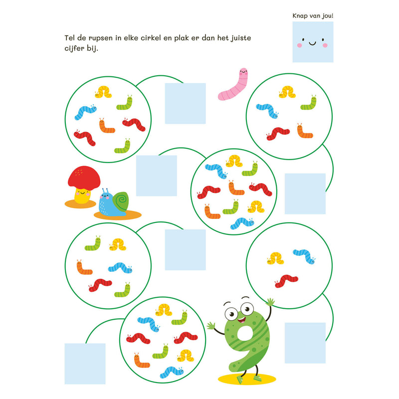 Load image into Gallery viewer, Deltas tellen van 1 tot 10 met stickers (5-6 j)