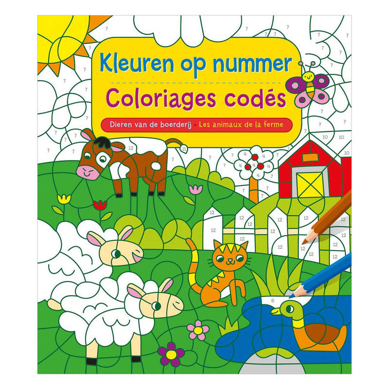 Load image into Gallery viewer, Deltas dieren van de boerderij - kleuren op nummer