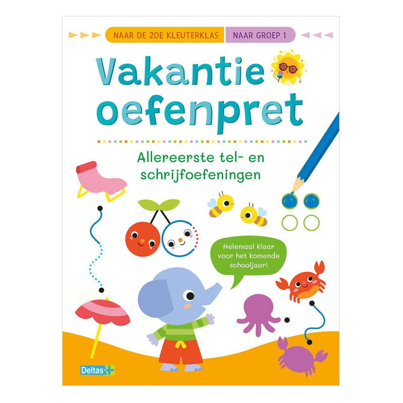 Load image into Gallery viewer, Deltas vakantie oefenpret tel- en schrijfoefeningen naar groep 1