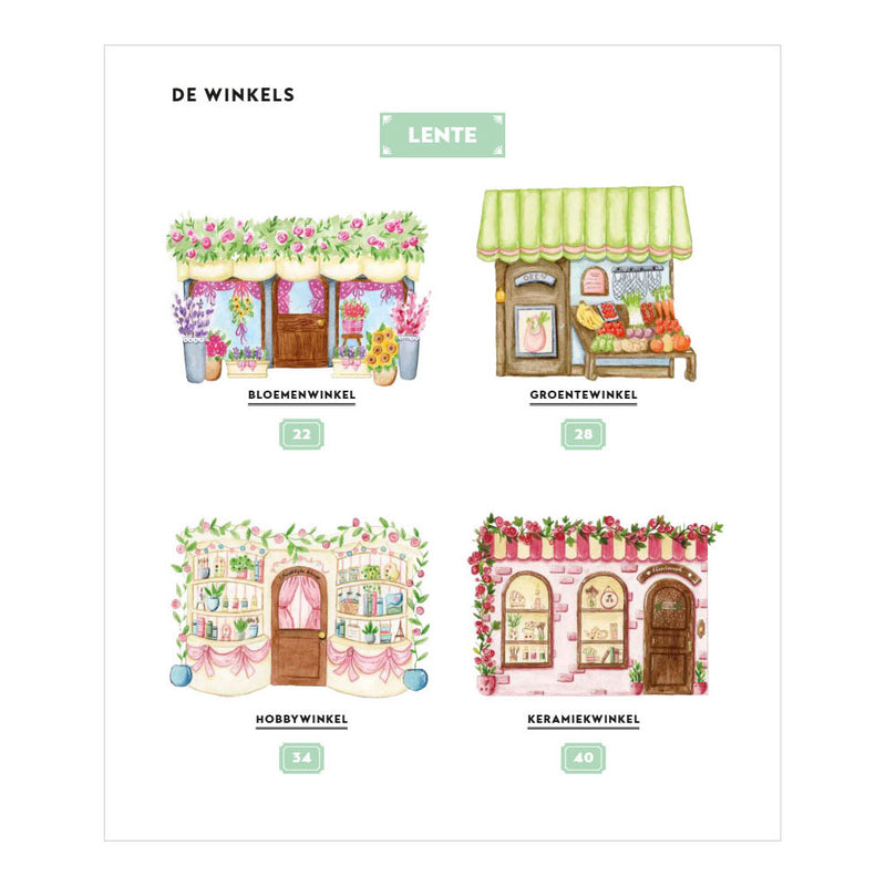 Load image into Gallery viewer, Deltas cozy shops schilderen in aquarel