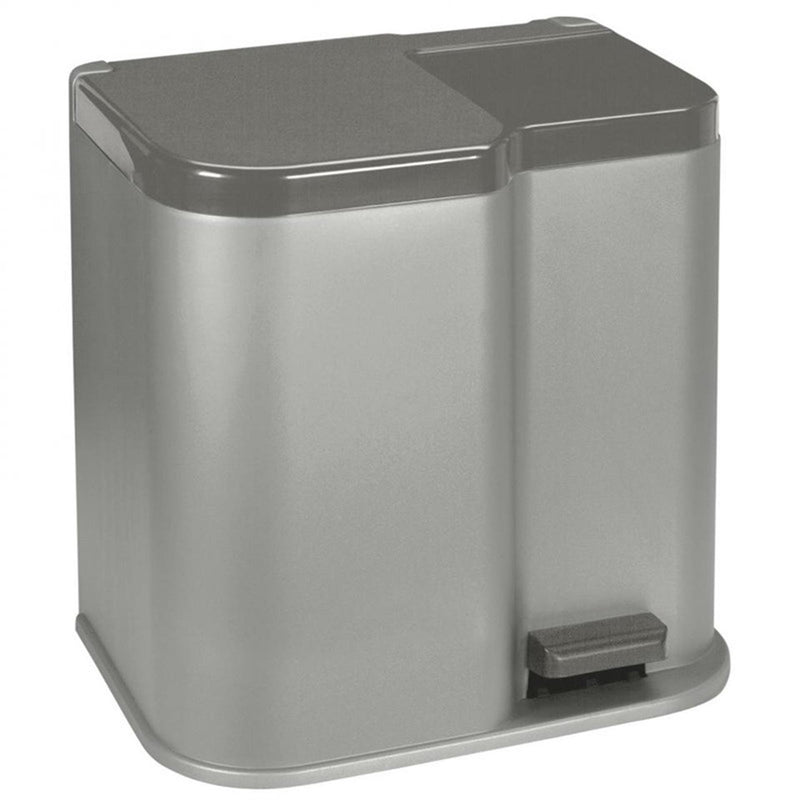 Load image into Gallery viewer, Curver duo pedaalemmer zilver antraciet 15+6ltr