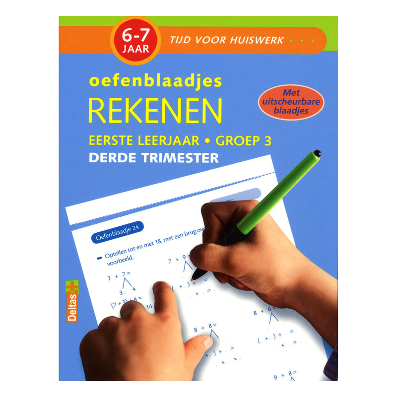 Load image into Gallery viewer, Deltas oefenblaadjes rekenen (6-7 j.) derde trimester