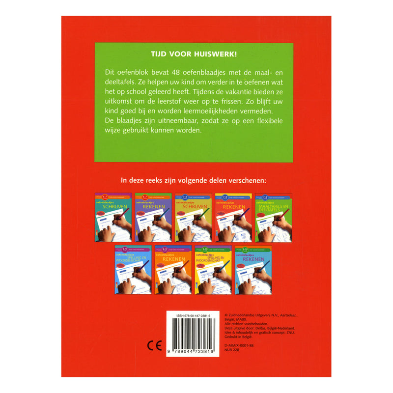 Load image into Gallery viewer, Deltas oefenblaadjes maaltafels en deeltafels (7-8