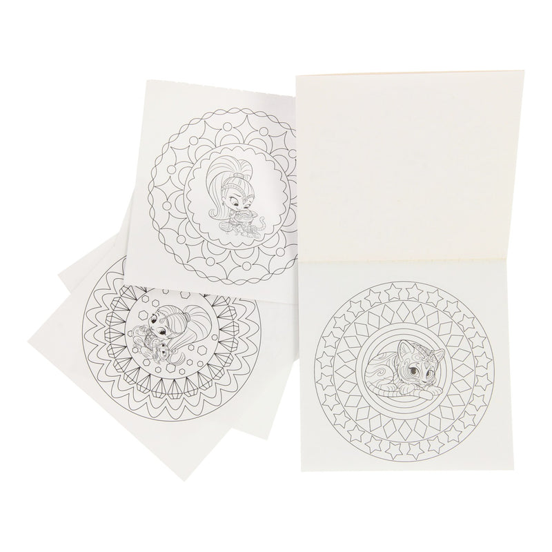 Afbeelding laden in galerijviewer, Shimmer shine mini mandala kleurboek