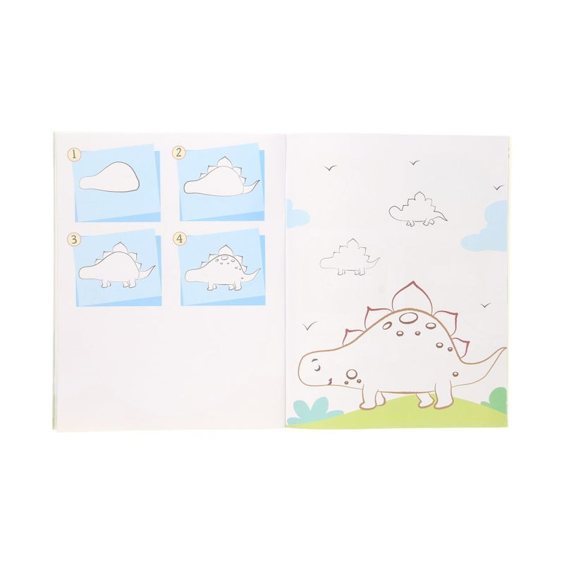 Load image into Gallery viewer, Leer tekenen kleurboek met stickers