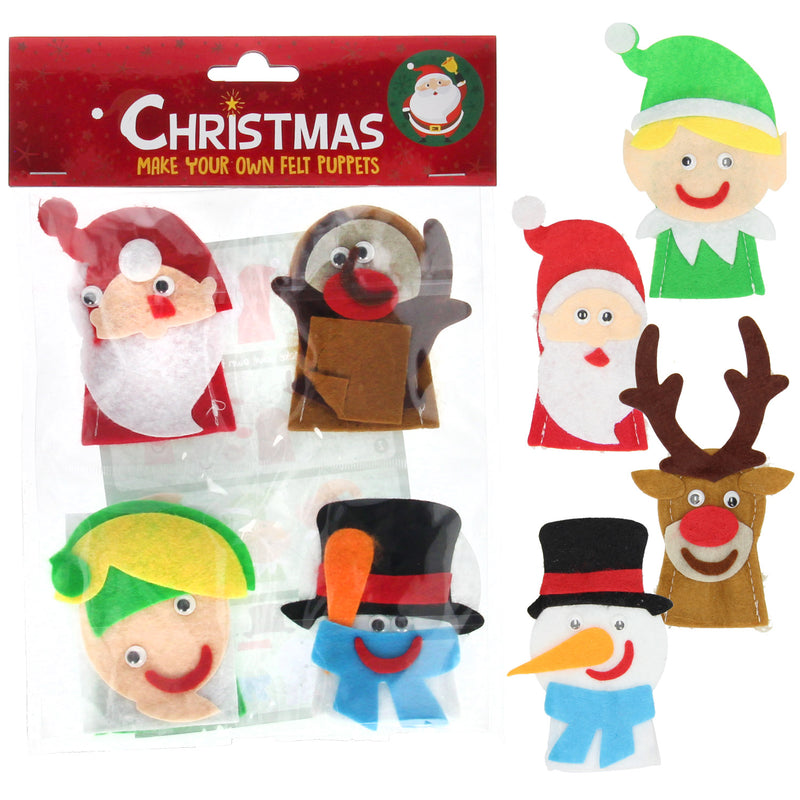 Load image into Gallery viewer, Wins holland maak je eigen vilten vingerpoppen kerst, 4st.
