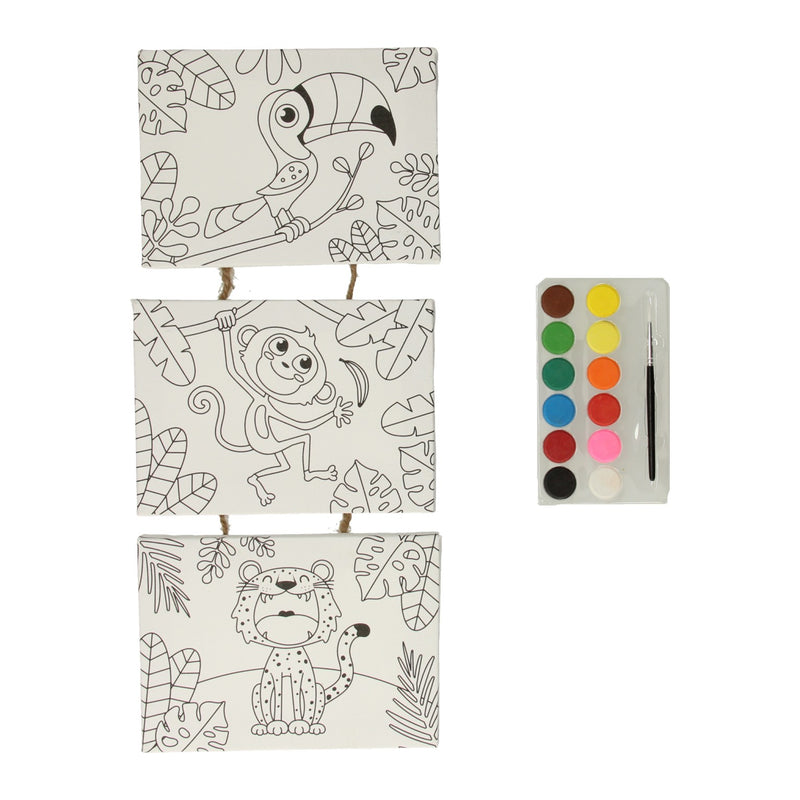 Load image into Gallery viewer, Wins holland canvas schilderijen aan touw - wilde dieren, 3st