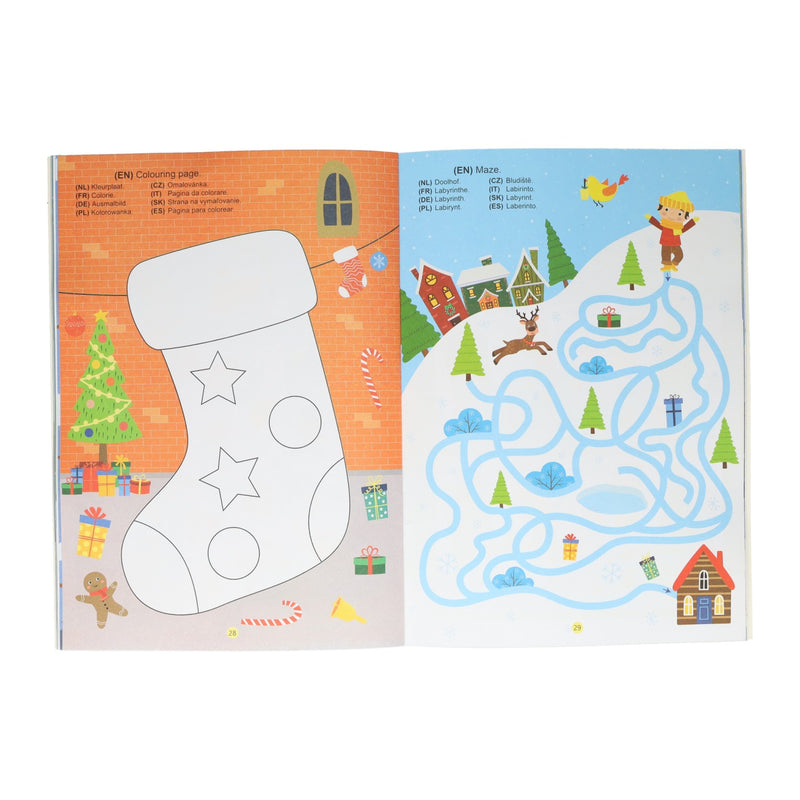 Load image into Gallery viewer, Wins holland kleur- en activiteitenboek a4 kerstmis