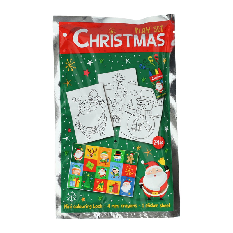 Load image into Gallery viewer, Wins holland traktatiesetje kerstmis kleurset met krijtjes en stickers