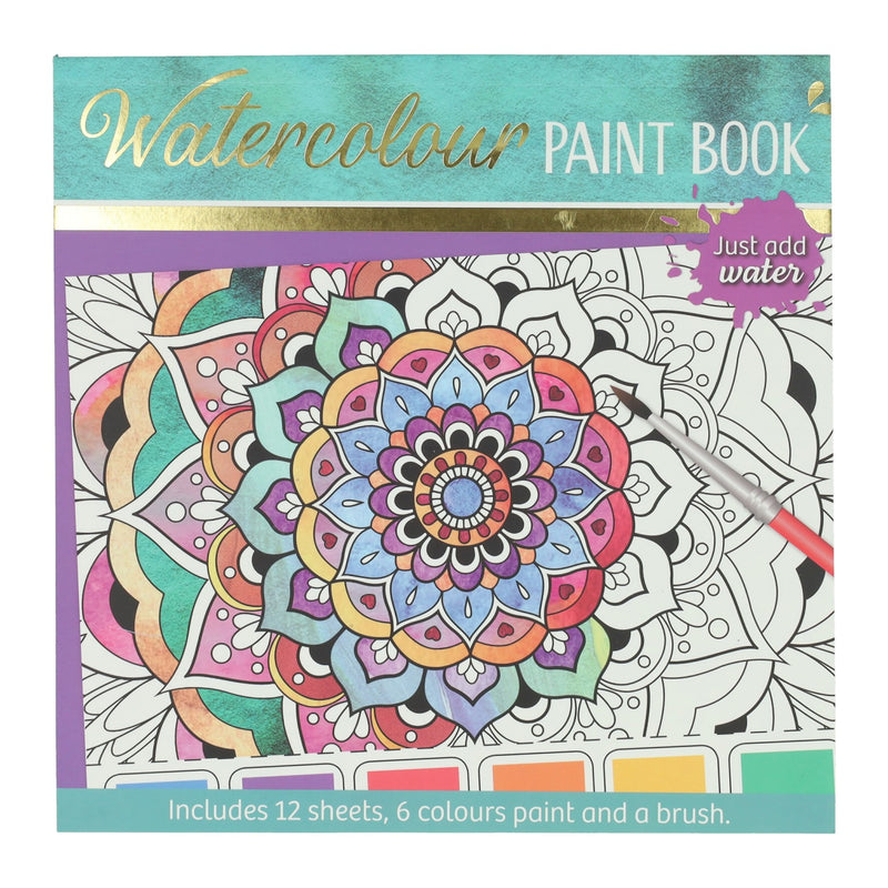 Load image into Gallery viewer, Wins holland waterverfkleurblok volwassenen - mandala's - incl penseel en 6 kleuren waterverf