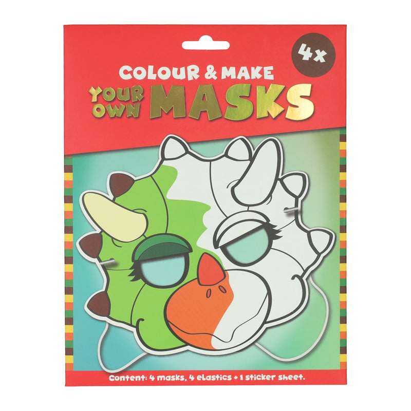Afbeelding laden in galerijviewer, Wins holland kleur je eigen masker dino - 4 maskers