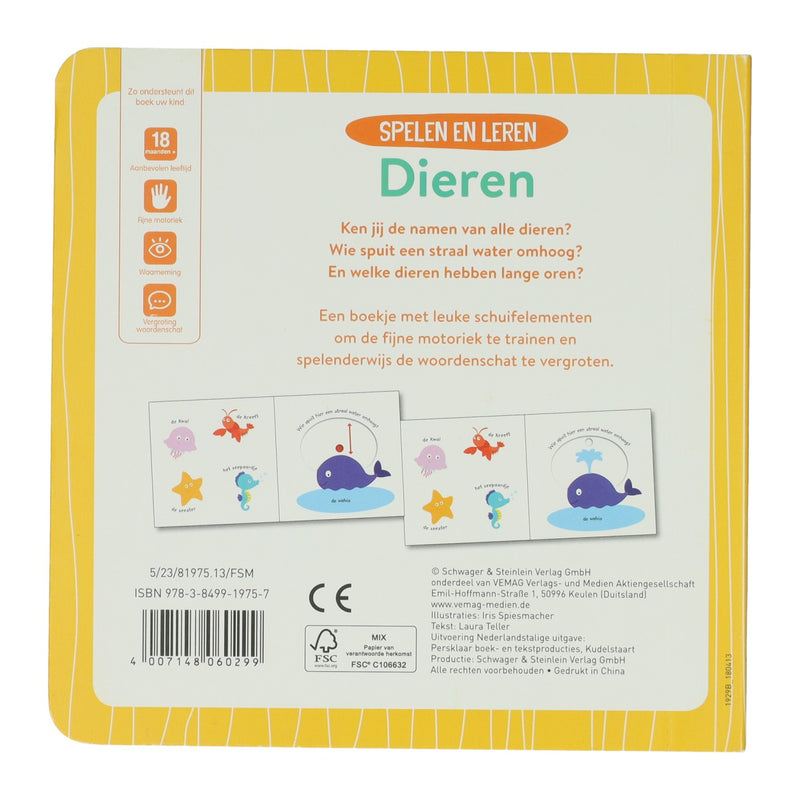 Load image into Gallery viewer, Wins holland schuifboekje spelen en leren dieren