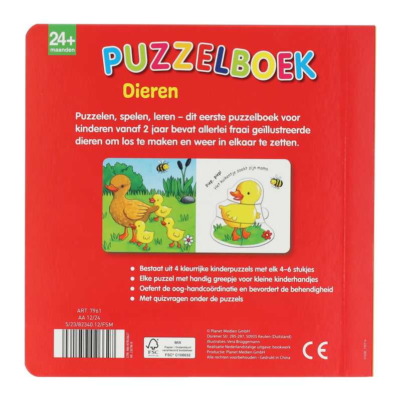 Load image into Gallery viewer, Wins holland puzzelboek dieren - 4 puzzels