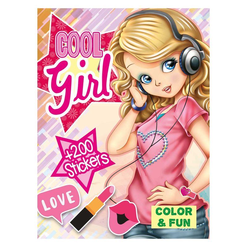 Afbeelding laden in galerijviewer, Boek specials nederland bv color fun girls kleurboek met 200 stickers