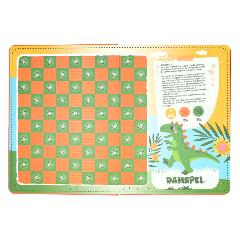 Afbeelding laden in galerijviewer, Wins holland bordspellen boek 8 spellen dinosaurus - 3jr.