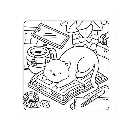 Load image into Gallery viewer, Rebo publishers comfy cat life - cute cozy coloring 6+