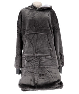 Load image into Gallery viewer, No brand hoodie plaid sherry 70x110 cm charcoal grey