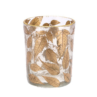 Load image into Gallery viewer, No brand theelichthouder leaf glass clear 10x10x13cm