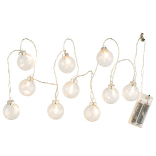 Load image into Gallery viewer, Lichtketting led op batterij glazen bollen 165 cm | 4 stuks