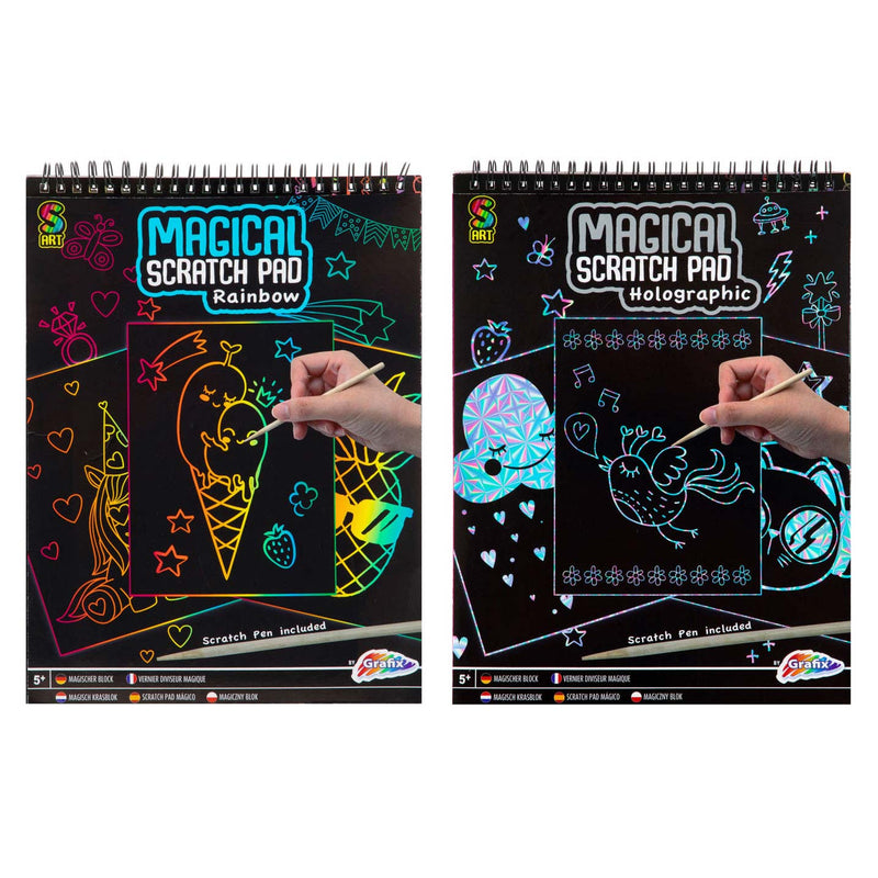 Afbeelding laden in galerijviewer, Grafix magisch scratch blok a4