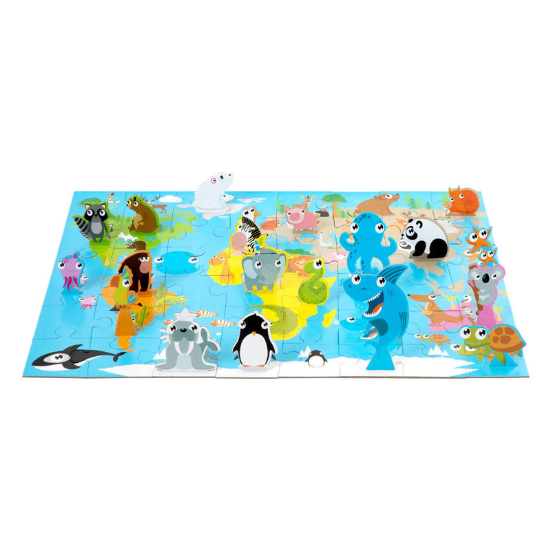 Load image into Gallery viewer, Grafix 3D-puzzel Dieren van de Wereld (40x50cm)