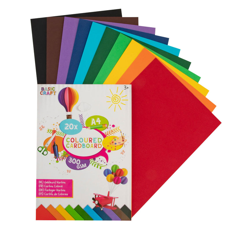 Load image into Gallery viewer, Creative craft group gekleurd karton a4 20 vellen, 300 gsm